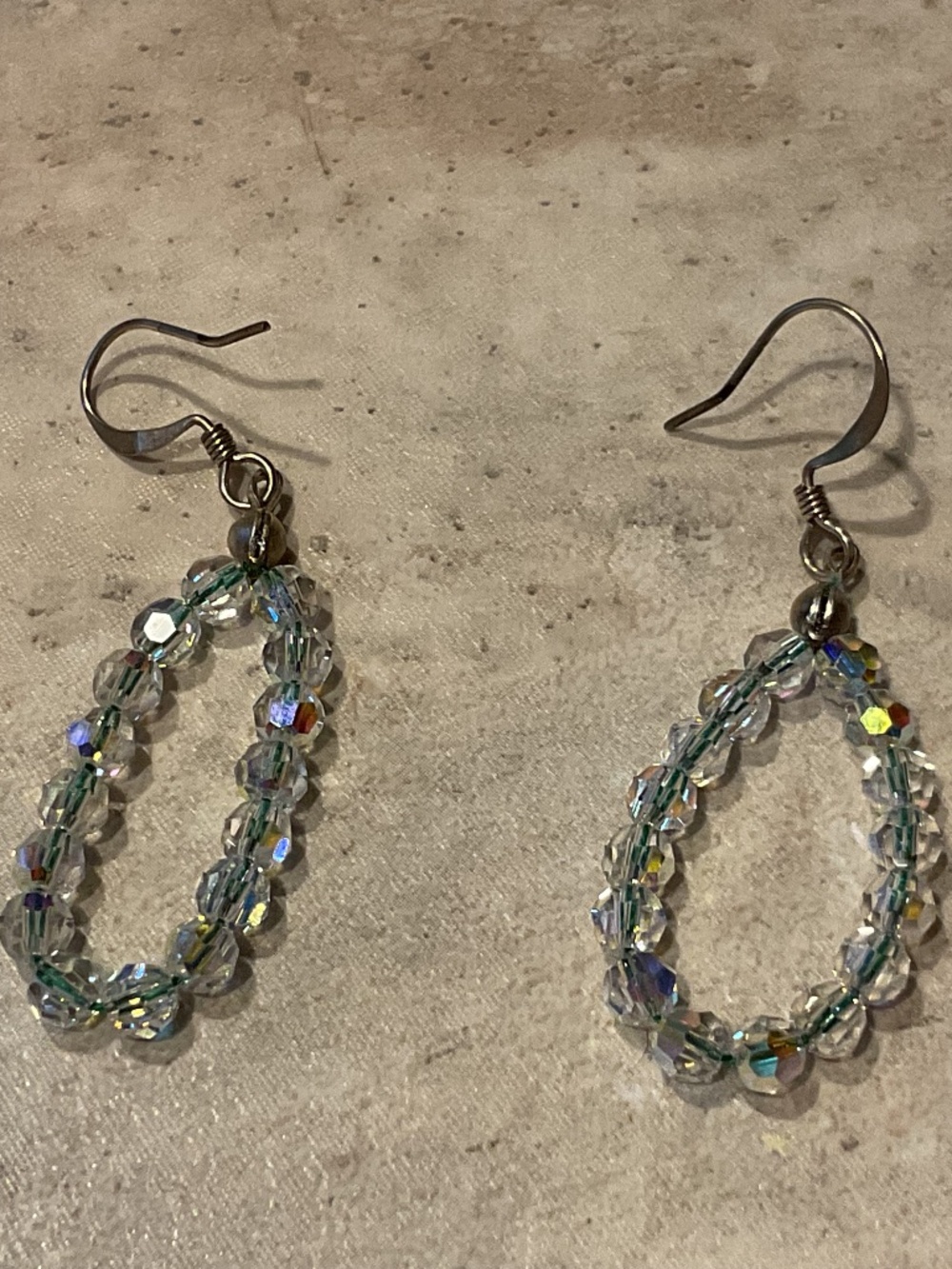 Crystal Aurora Borealis Beaded Drop Earrings